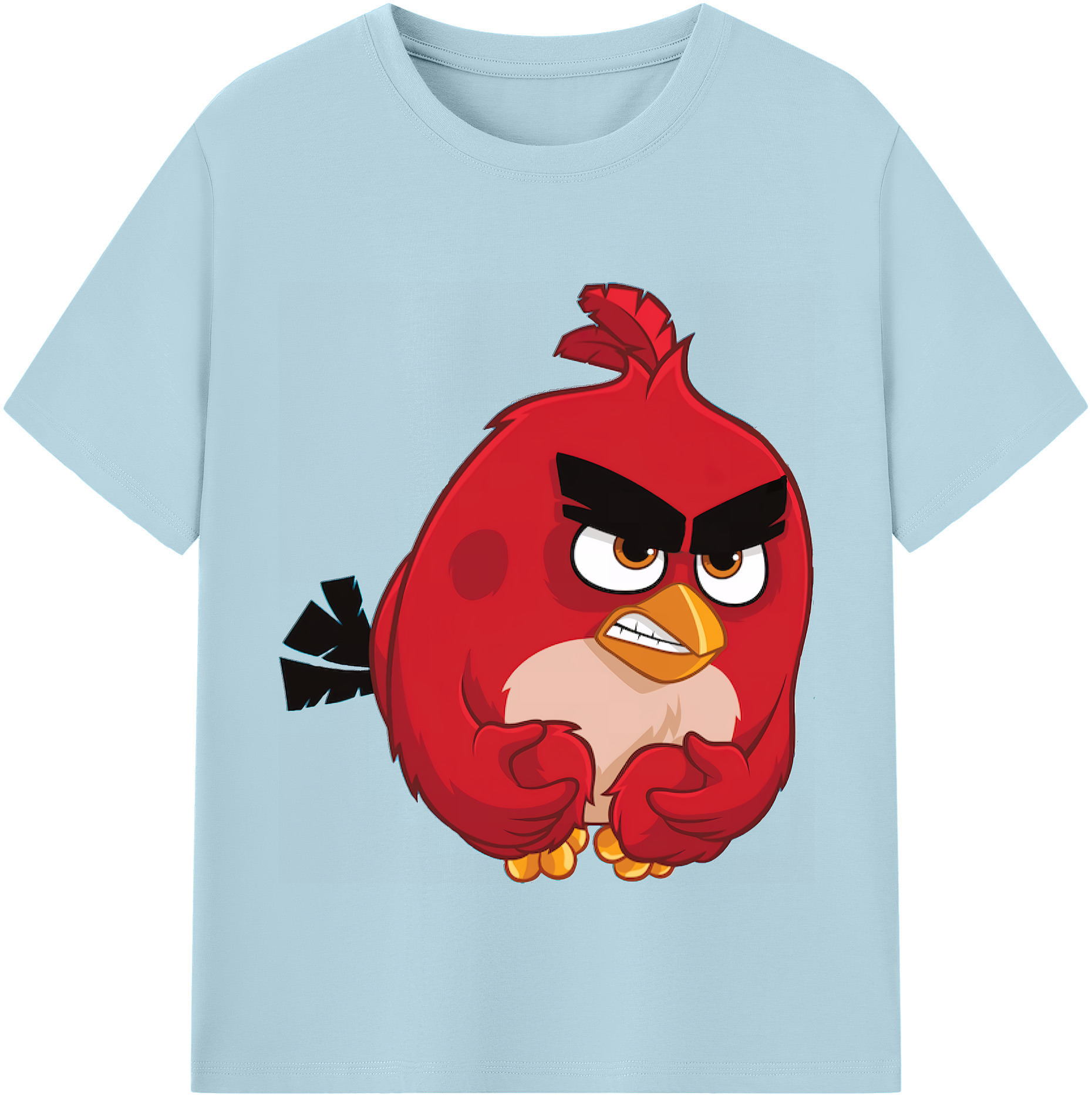 （画像用） Angry Birds アングリーバード 綿100％半袖Tシャツ（フロントプリント）